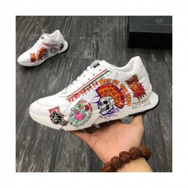 Philipp plein 2019 Mens Leather Sneakers  - 필립플레인 2019 남성용 레더 스니커즈 PPS0060,Size(240 
