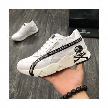 Philipp plein 2019 Mens Leather Sneakers  - 필립플레인 2019 남성용 레더 스니커즈 PPS0059,Size(240 