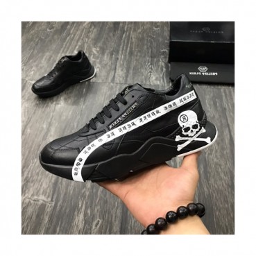 Philipp plein 2019 Mens Leather Sneakers  - 필립플레인 2019 남성용 레더 스니커즈 PPS0058,Size(240 