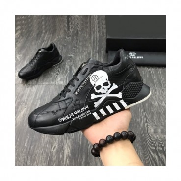 Philipp plein 2019 Mens Leather Sneakers  - 필립플레인 2019 남성용 레더 스니커즈 PPS0057,Size(240 
