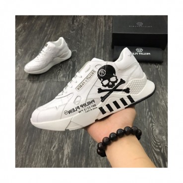 Philipp plein 2019 Mens Leather Sneakers  - 필립플레인 2019 남성용 레더 스니커즈 PPS0055,Size(240 