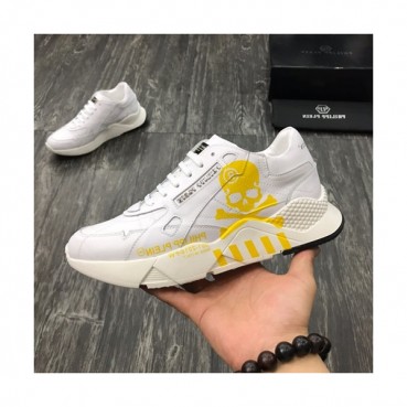 Philipp plein 2019 Mens Leather Sneakers  - 필립플레인 2019 남성용 레더 스니커즈 PPS0054,Size(240 