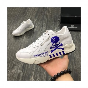 Philipp plein 2019 Mens Leather Sneakers  - 필립플레인 2019 남성용 레더 스니커즈 PPS0053,Size(240 