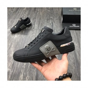 Philipp plein 2019 Mens Leather Sneakers  - 필립플레인 2019 남성용 레더 스니커즈 PPS0049,Size(240 