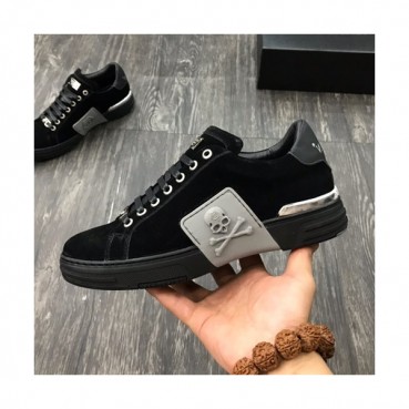 Philipp plein 2019 Mens Leather Sneakers  - 필립플레인 2019 남성용 레더 스니커즈 PPS0048,Size(240 