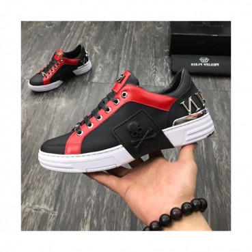 Philipp plein 2019 Mens Leather Sneakers  - 필립플레인 2019 남성용 레더 스니커즈 PPS0045,Size(240 