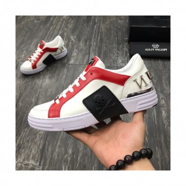 Philipp plein 2019 Mens Leather Sneakers  - 필립플레인 2019 남성용 레더 스니커즈 PPS0041,Size(240 