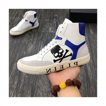 Philipp plein 2019 Mens Leather Sneakers  - 필립플레인 2019 남성용 레더 스니커즈 PPS0036,Size(240 