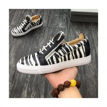 Giuseppe Zanoti 2019 Mens Leather Sneakers - 쥬세페자노티 2019 남성용 레더 스니커즈 GZS0027,Size(240 