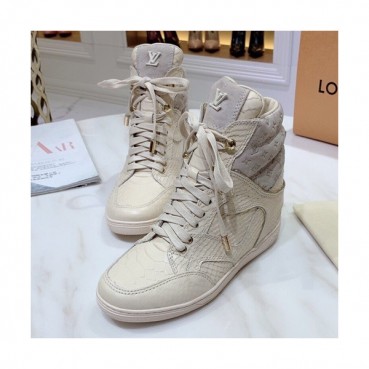 Louis vuitton 2019 Ladies Leather Wedge Sneakers  - 루이비통 2019 여성용 레더 웨지 스니커즈 LOUS0225,Size(225 