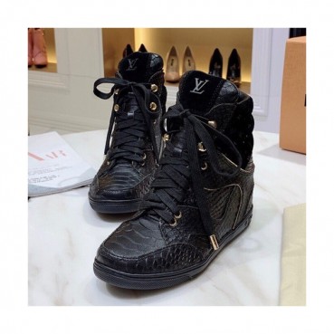 Louis vuitton 2019 Ladies Leather Wedge Sneakers  - 루이비통 2019 여성용 레더 웨지 스니커즈 LOUS0222,Size(225 