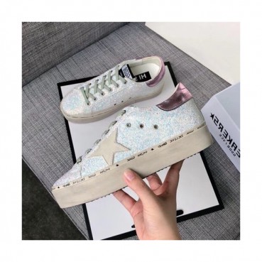 Golden Goose 2019 Ladies Leather Sneakers - 골든구스 2019 여성용 레더 스니커즈,GGDBS0021.Size (225 