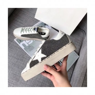 Golden Goose 2019 Ladies Leather Sneakers - 골든구스 2019 여성용 레더 스니커즈,GGDBS0020.Size (225 