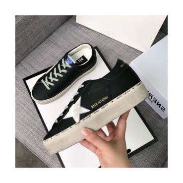 Golden Goose 2019 Ladies Leather Sneakers - 골든구스 2019 여성용 레더 스니커즈,GGDBS0018.Size (225 