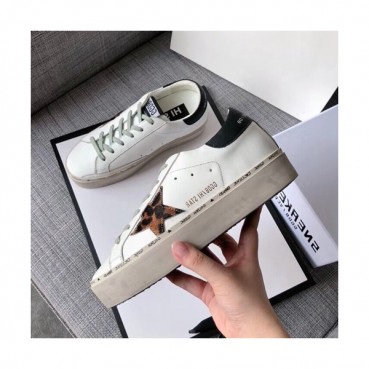 Golden Goose 2019 Ladies Leather Sneakers - 골든구스 2019 여성용 레더 스니커즈,GGDBS0017.Size (225 