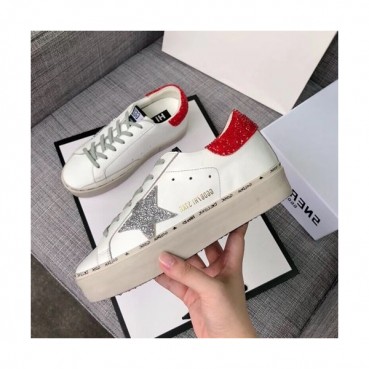 Golden Goose 2019 Ladies Leather Sneakers - 골든구스 2019 여성용 레더 스니커즈,GGDBS0016.Size (225 