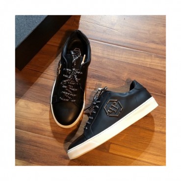 Philipp plein 2019 Mens Leather Sneakers  - 필립플레인 2019 남성용 레더 스니커즈 PPS0028,Size(240 