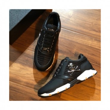 Philipp plein 2019 Mens Leather Sneakers  - 필립플레인 2019 남성용 레더 스니커즈 PPS0027,Size(240 