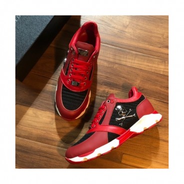 Philipp plein 2019 Mens Leather Sneakers  - 필립플레인 2019 남성용 레더 스니커즈 PPS0026,Size(240 