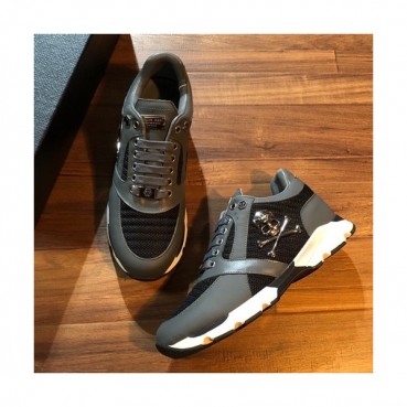 Philipp plein 2019 Mens Leather Sneakers  - 필립플레인 2019 남성용 레더 스니커즈 PPS0025,Size(240 