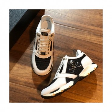 Philipp plein 2019 Mens Leather Sneakers  - 필립플레인 2019 남성용 레더 스니커즈 PPS0024,Size(240 