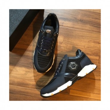 Philipp plein 2019 Mens Leather Sneakers  - 필립플레인 2019 남성용 레더 스니커즈 PPS0023,Size(240 