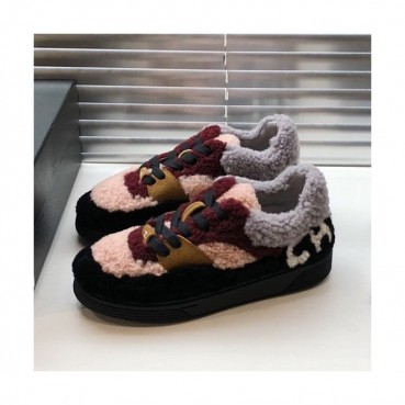 [러블리]Chanel 2019 Ladies Lambs Wool Sneakers - 샤넬 2019 여성용 램스울 스니커즈 CHAS0321.Size(225 