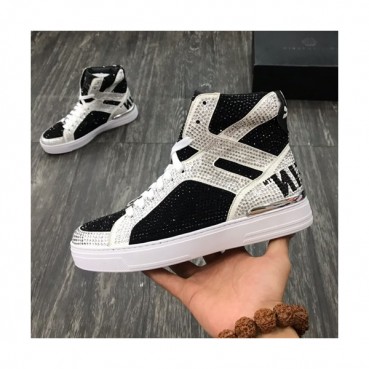 Philipp plein 2019 Mens Leather Sneakers  - 필립플레인 2019 남성용 레더 스니커즈 PPS0011,Size(240 