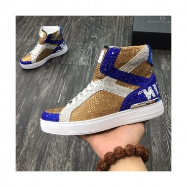 Philipp plein 2019 Mens Leather Sneakers  - 필립플레인 2019 남성용 레더 스니커즈 PPS0010,Size(240 