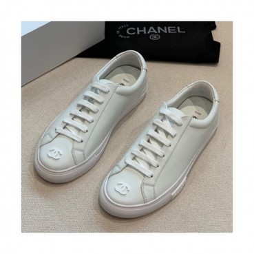 Chanel 2019 Ladies Leather Sneakers - 샤넬 2019 여성용 레더 스니커즈 CHAS0275.Size(225 