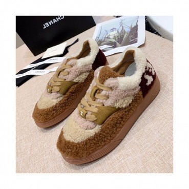 Chanel 2019 Ladies Lambs Wool Sneakers - 샤넬 2019 여성용 램스울 스니커즈 CHAS0270.Size(225 