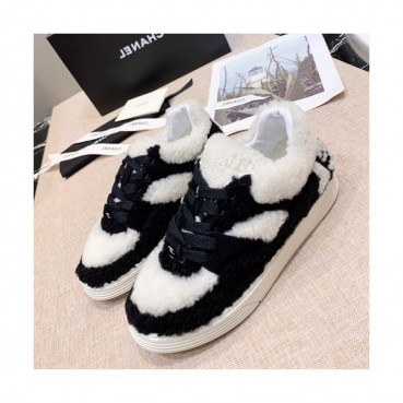 [러블리]Chanel 2019 Ladies Lambs Wool Sneakers - 샤넬 2019 여성용 램스울 스니커즈 CHAS0269.Size(225 