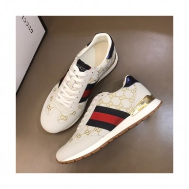 Gucci 2019 Mens Leather Sneakers - 구찌 2019 남성용 레더 스니커즈 GUCS0157,Size(240 