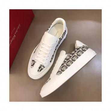 Ferragamo 2019 Mens Leather Sneakers - 페라가모 2019 남성용 레더 스니커즈, FGMS0040,Size(240 