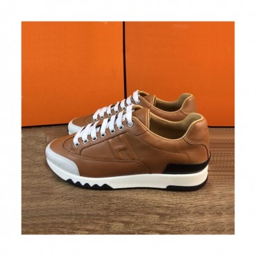 [매장판]Hermes 2019 Mens Leather Sneakers - 에르메스 2019 남성용 레더 스니커즈 HERS0111.Size(240 