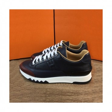 [매장판]Hermes 2019 Mens Leather Sneakers - 에르메스 2019 남성용 레더 스니커즈 HERS0109.Size(240 