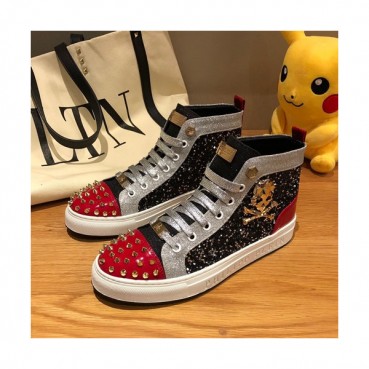 Philipp plein 2019 Mens Leather Sneakers  - 필립플레인 2019 남성용 레더 스니커즈 PPS0001,Size(240 