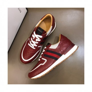 Gucci 2019 Mens Leather Sneakers - 구찌 2019 남성용 레더 스니커즈 GUCS0130,Size(240 