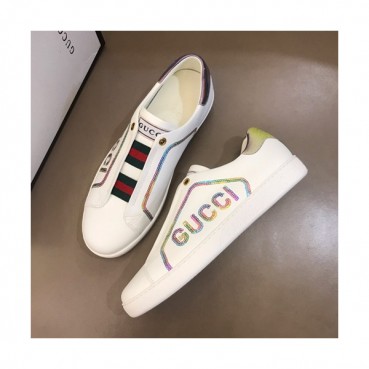 Gucci 2019 Mm/Wm Leather Sneakers - 구찌 2019 남여공용 레더 스니커즈 GUCS0128,Size(225 