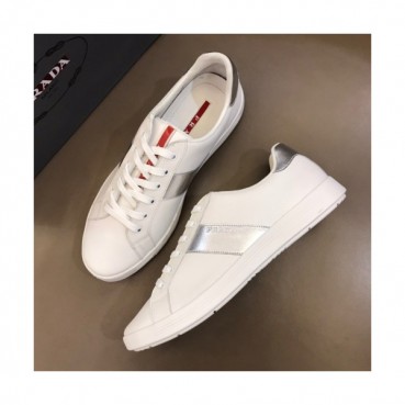 Prada 2019 Mens Business Logo Leather Sneakers - 프라다 남성 비지니스 로고 레더 스니커즈 Pra0666x.Size(240 
