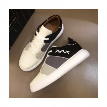 Ermenegildo Zegna  2019 Mens Logo Leather Sneakers - 에르메넬질도 제냐 남성 로고 레더 스니커즈 Zeg0103x.Size(240 