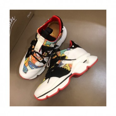 [특정판매]Christian Loubutin 2019 Mens Rainbow Leather Sneakers  - 크리스챤루부탱 남성 레인보우 레더 스니커즈 Btin0069x.Size(240 