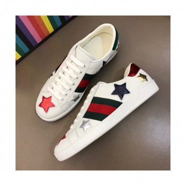 Gucci 2019 Mm/Wm Star Ace Leather Sneakers - 구찌 남자 스타 에이스 스니커즈 Guc01225x.Size(225 