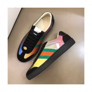 Gucci 2019 Mm/Wm GG Logo Ace Leather Sneakers - 구찌 남자 GG 로고 에이스 스니커즈 Guc01224x.Size(225 