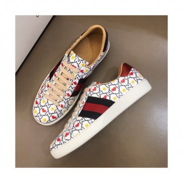 Gucci 2019 Mm/Wm Ace Leather Sneakers - 구찌 남자 에이스 레더 스니커즈 Guc01220x.Size(225 