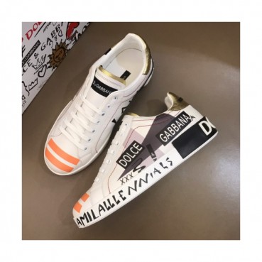 [커스텀급]Dolce&Gabbana 2019 Mens Graffity Pearl Leather Sneakers - 돌체앤가바나 2019 남성 그래피티 진주 레더 스니커즈 Dol0222x.Size(240 