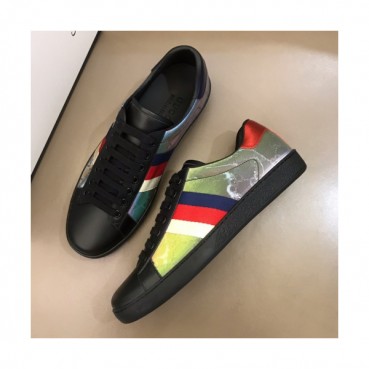 Gucci 2019 Mm/Wm Ace Leather Sneakers - 구찌 남자 에이스 레더 스니커즈 Guc01219x.Size(225 