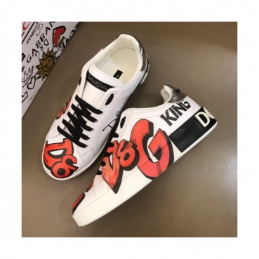 [커스텀급]Dolce&Gabbana 2019 Mens Graffity Pearl Leather Sneakers - 돌체앤가바나 2019 남성 그래피티 진주 레더 스니커즈 Dol03x.Size(240 