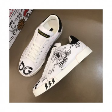 [커스텀급]Dolce&Gabbana 2019 Mens Graffity Pearl Leather Sneakers - 돌체앤가바나 2019 남성 그래피티 진주 레더 스니커즈 Dol02x.Size(240 