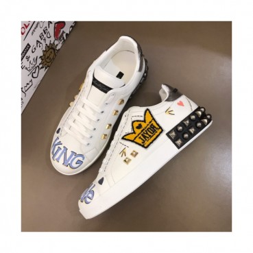 [커스텀급]Dolce&Gabbana 2019 Mens Graffity Leather Sneakers - 돌체앤가바나 2019 남성 그래피티 레더 스니커즈 Dol0102x.Size(240 